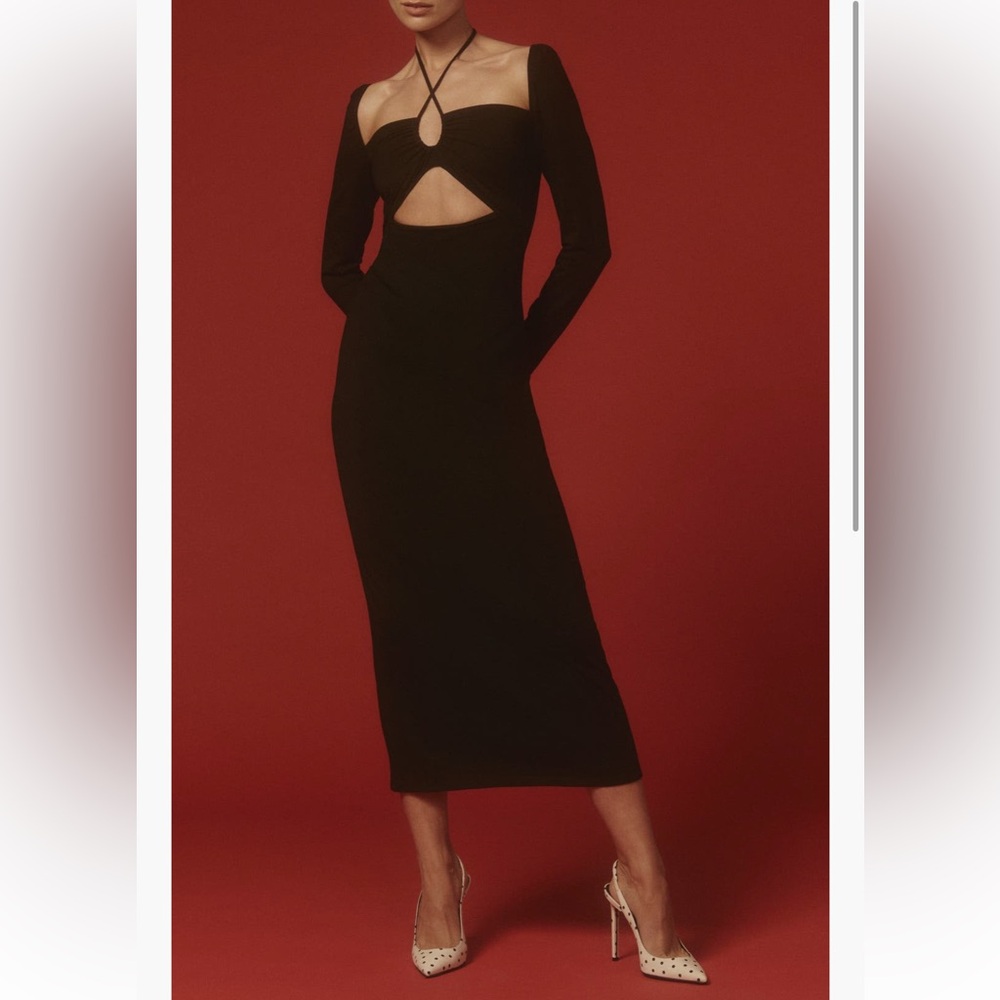 Reformation Alexei Long Sleeve Cutout Dress
